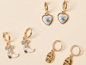 Hanna Blue Charm Trio Earring Set FINAL SALE