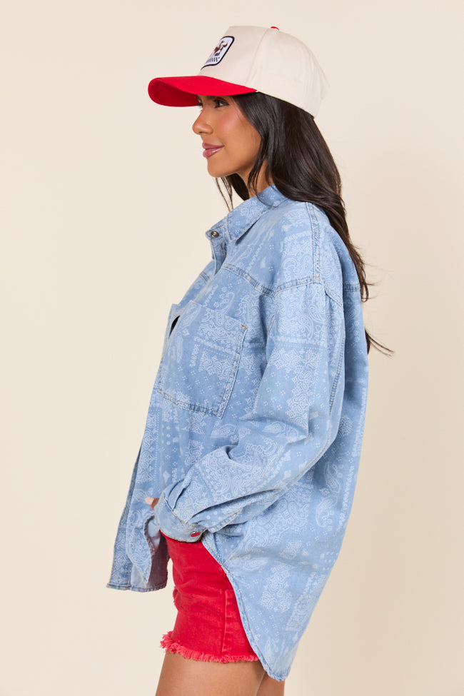 Born To Shine Bandana Chambray Shirt FINAL SALE - Image 4