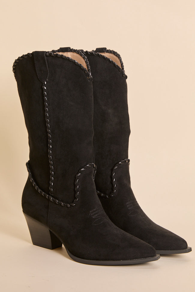 Tilley Black Whipstitch Cowboy Boots - Image 5