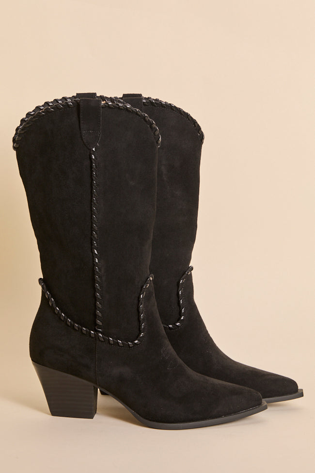 Tilley Black Whipstitch Cowboy Boots - Image 4