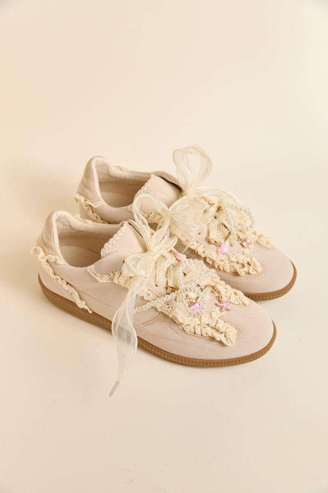 April Cream Shoe Charm Sneakers - Image 3