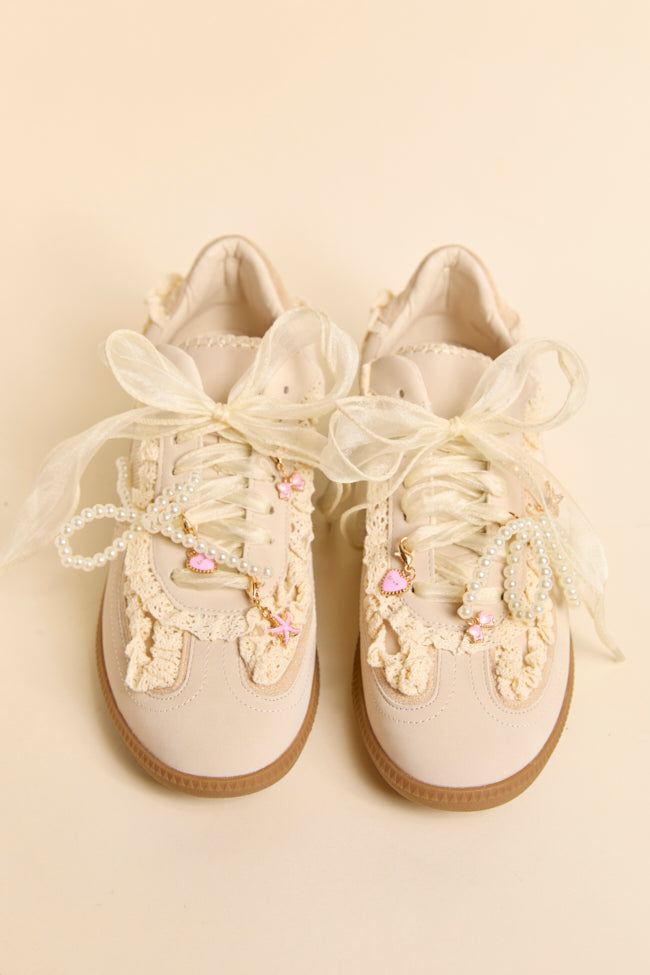 April Cream Shoe Charm Sneakers