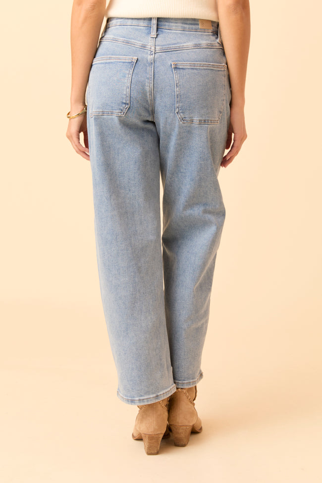 Camilla Medium Wash Seamed Barrel Jeans - Image 4