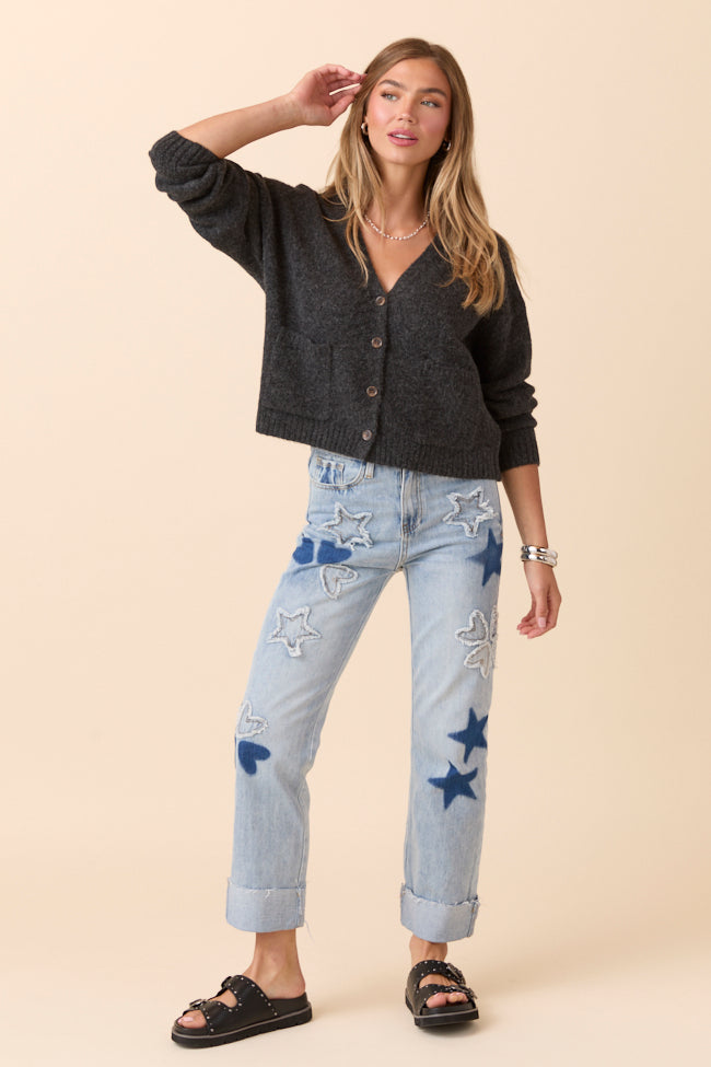 Cara Light Wash Patch Jeans FINAL SALE - Image 2