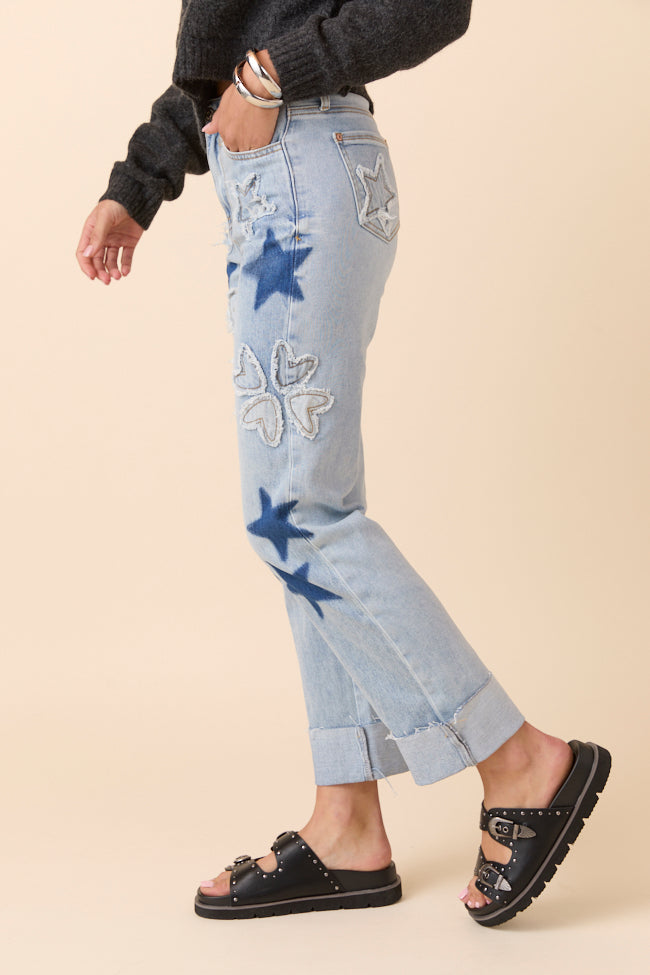Cara Light Wash Patch Jeans FINAL SALE - Image 3