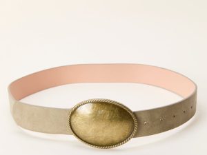 The Linzy Light Olive Western Belt