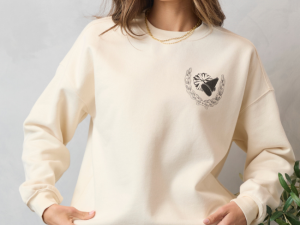 Meet Me In The Bleachers Cheer Cream Sweatshirt