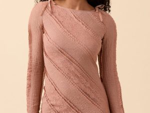 Tamia Rust Lace Mini Dress