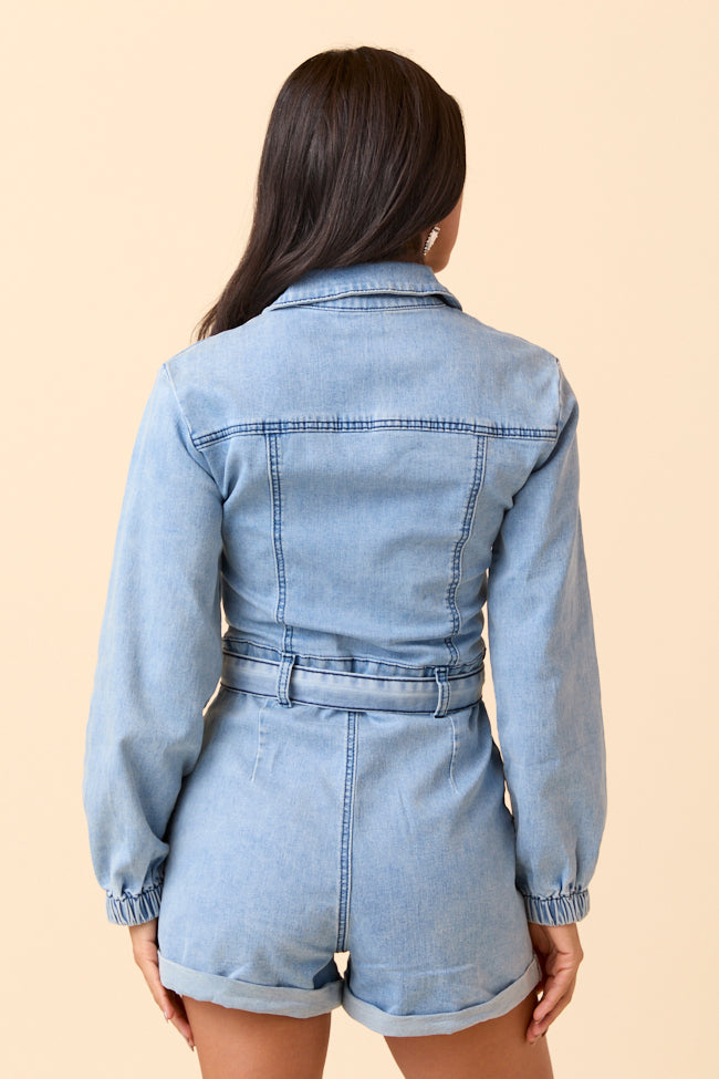Saige Denim Romper - Image 6