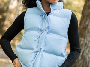 Liberty Frost Blue Bow Puffer Vest