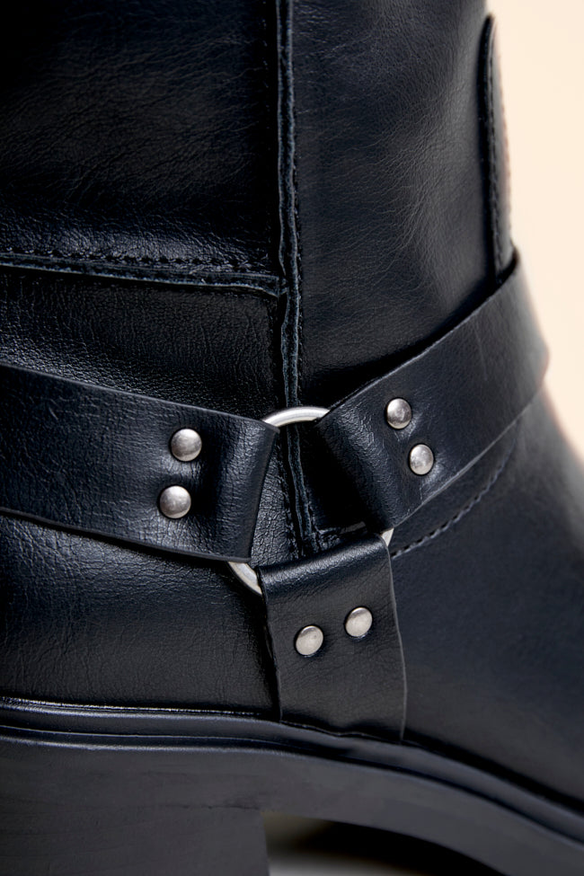 Clyde Black Moto Boots - Image 3