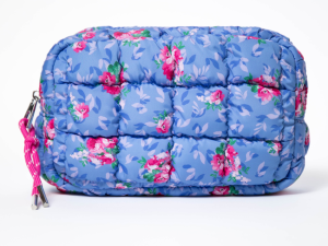 Haylie Blue Floral Quilted Mini Bag