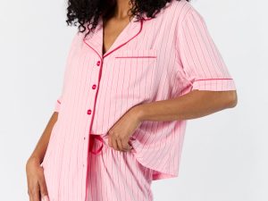 Good To Get Away Pink and Red Stripe Top FINAL SALE