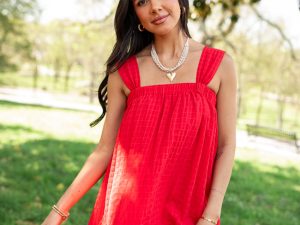 Heart Beats True Red Babydoll Dress FINAL SALE