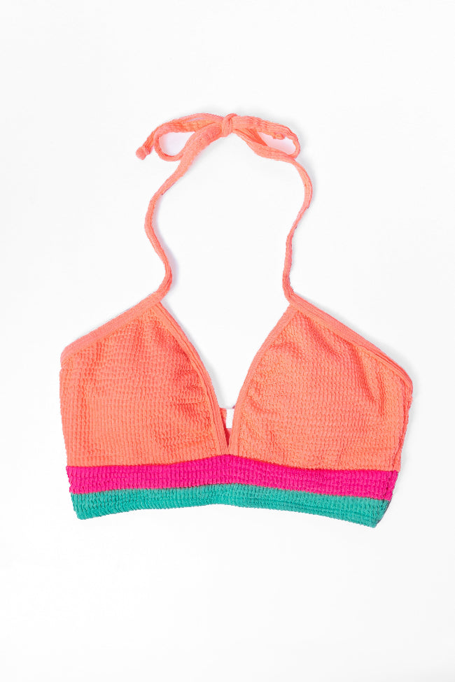 Do Not Disturb Coral Halter Neck Bikini Top FINAL SALE - Image 5