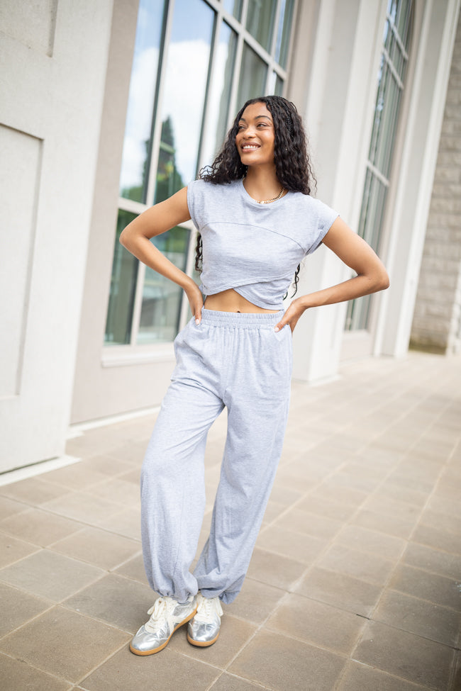Tinley Heather Grey Lounge Jogger Pants