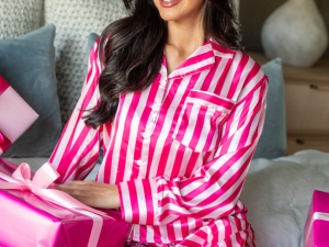 Thats Our Secret Striped Satin Pajama Set FINAL SALE