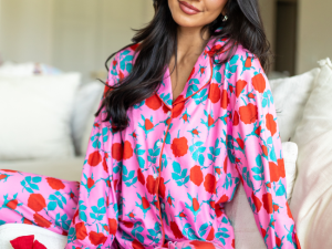 Bed Of Roses Pink Pajama Set