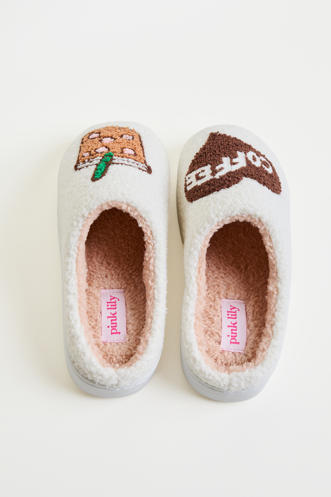 Cozi Coffee Sherpa Slippers - Image 6