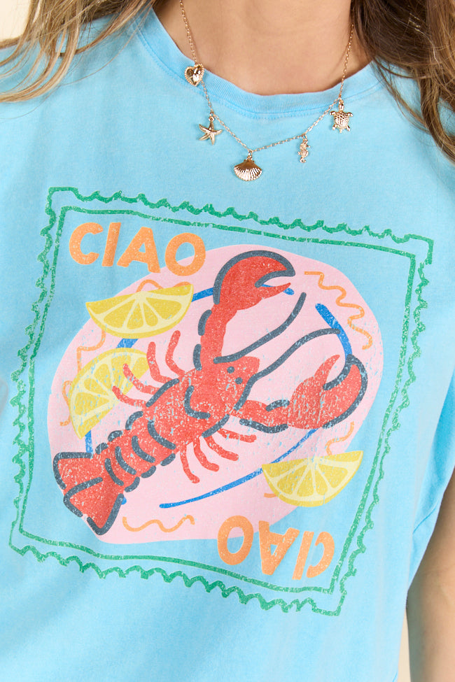 Ciao Ciao Aqua Oversized Graphic Tee - Image 3