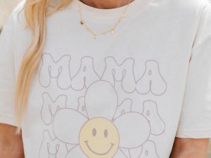 Retro Mama Daisy Ivory Graphic Tee