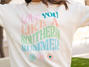Love You Like A Southern Summer Cream Graphic Sweatshirt
