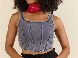 Dallas Daydreams Denim Corset FINAL SALE