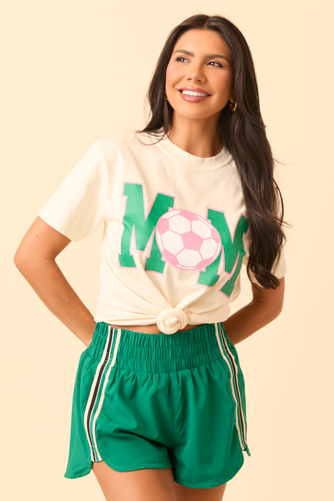 Mom Block Soccer Ivory Graphic Tee