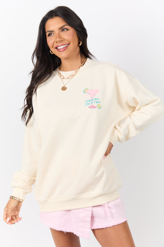 Cowgirl Cocktail Cream Graphic Sweatshirt - Image 7
