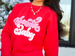 Santa Baby Red Graphic Sweatshirt