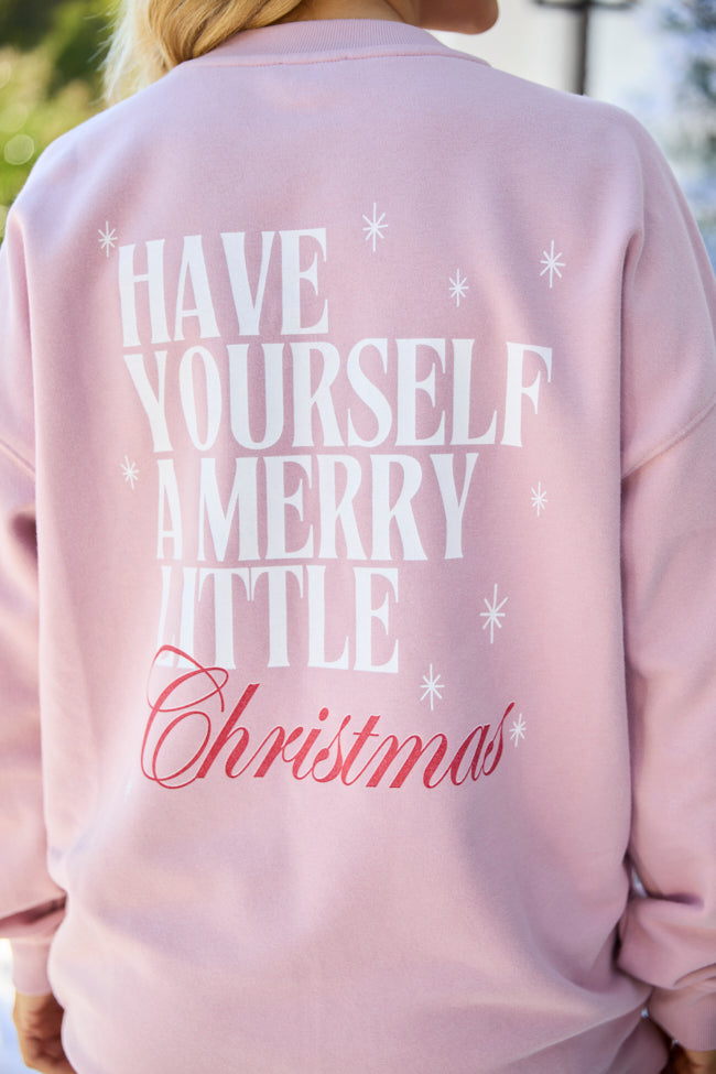 Have Yourself A Merry Little Christmas Mauve Graphic Sweatshirt - Image 2