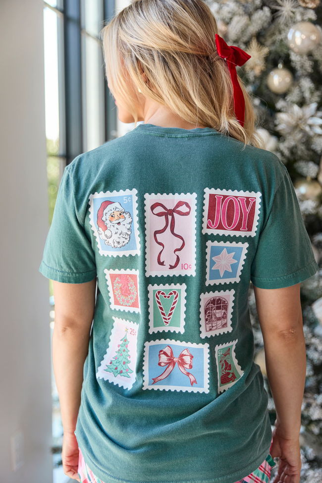 Dear Santa Dark Green Graphic Tee - Image 4