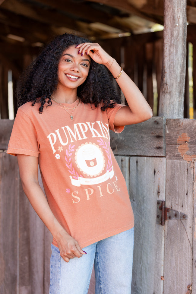 Pumpkin Spice And Everything Nice Rust Graphic Tee - Image 2