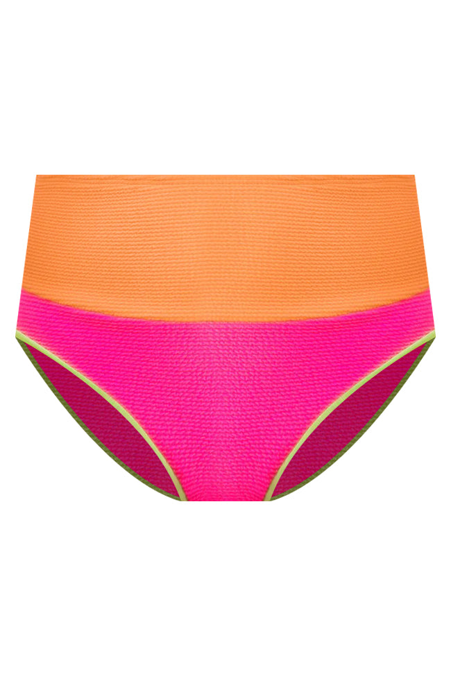 Do Not Disturb Neon Color Block Bikini Bottoms FINAL SALE - Image 6