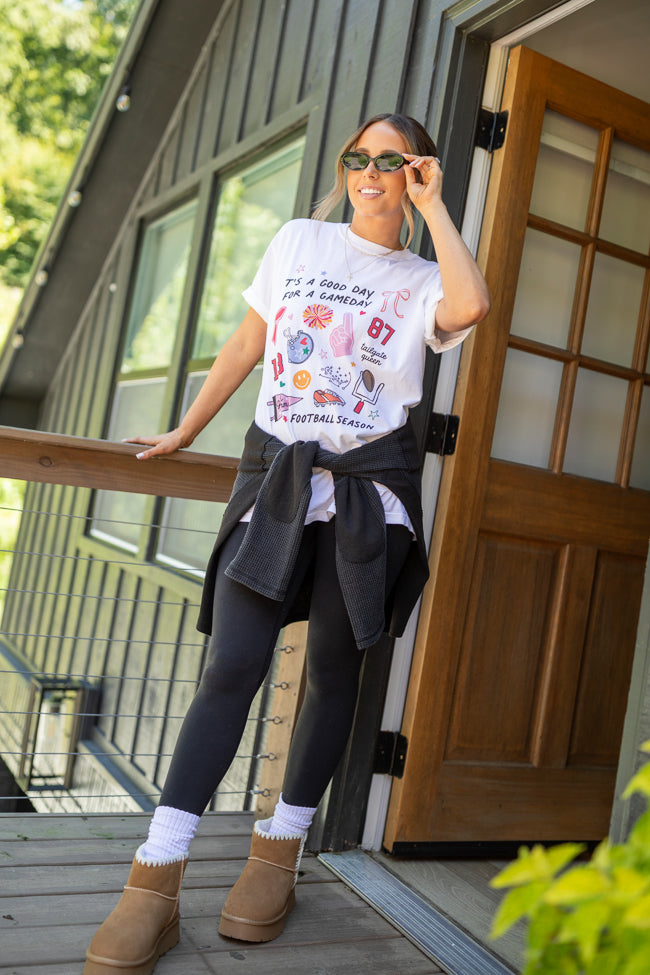 Gameday Icons White Graphic Tee Emily Fauver X Pink Lily - Image 2