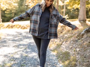 Nash Black Flannel Button Down Top Emily Fauver X Pink Lily