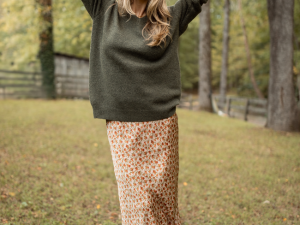 Naomi Tan Multi Flower Maxi Skirt