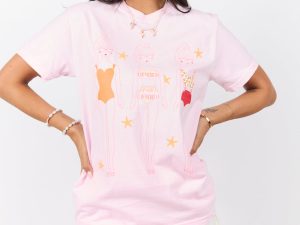 Swim Dolls Pink Graphic Tee