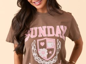 Sunday Reset Club Brown Graphic Tee