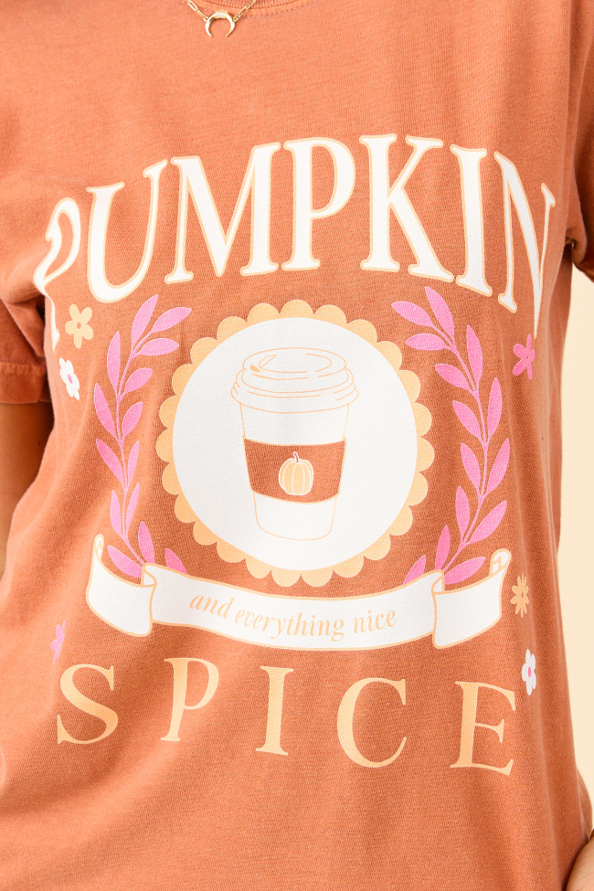 Pumpkin Spice And Everything Nice Rust Graphic Tee - Image 4