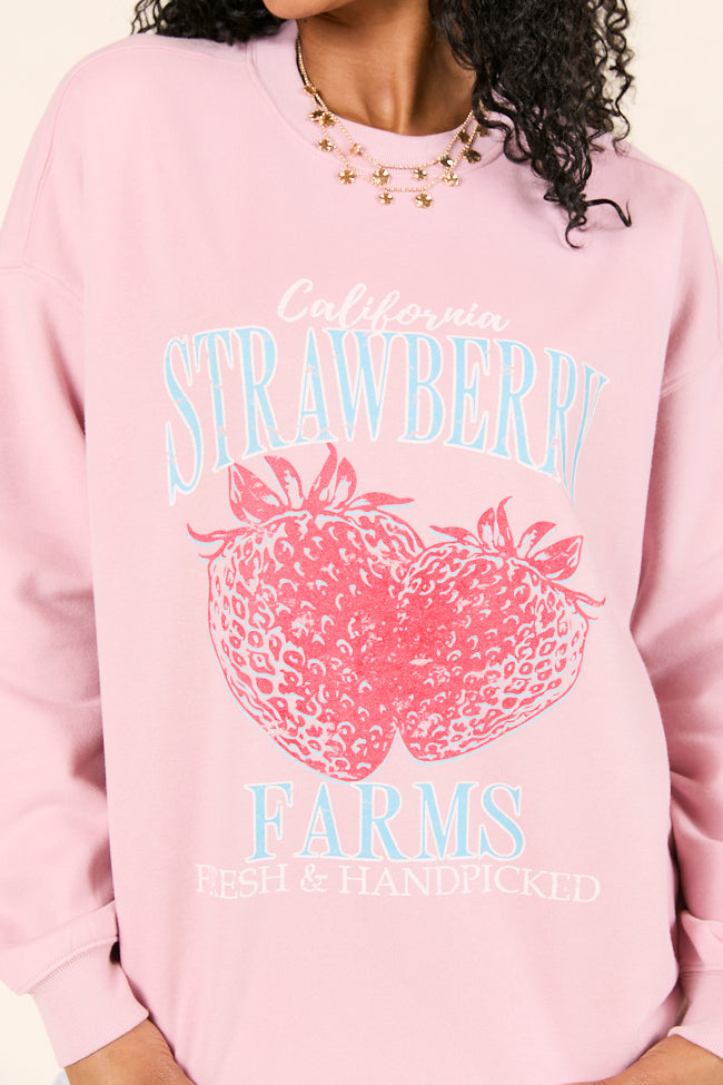 California Strawberry Farms Mauve Graphic Sweatshirt - Image 2