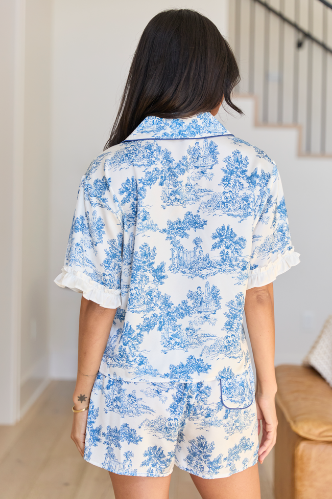 Chateau Dreams Satin Short Sleeve Pajama Top FINAL SALE - Image 6