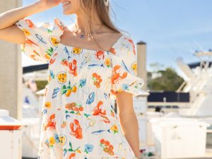 Everything I Love White Multi Icon Print Mini Dress FINAL SALE