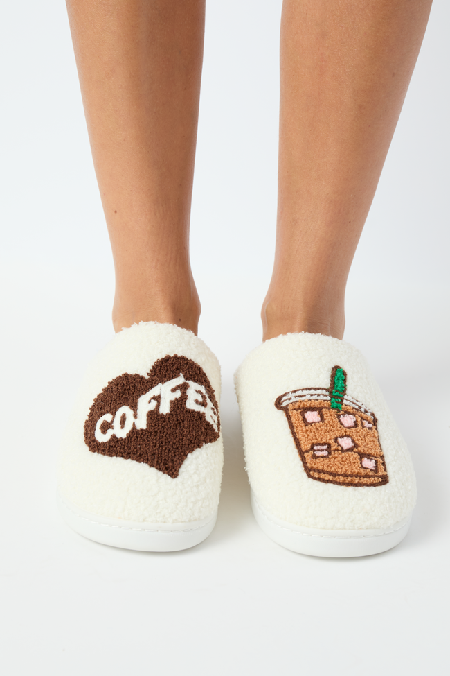 Cozi Coffee Sherpa Slippers - Image 4