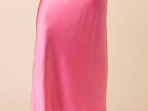 Gwendlyn Pink Satin Maxi Skirt