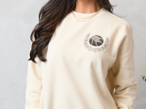 Meet Me In The Bleachers Basketball Cream Sweatshirt
