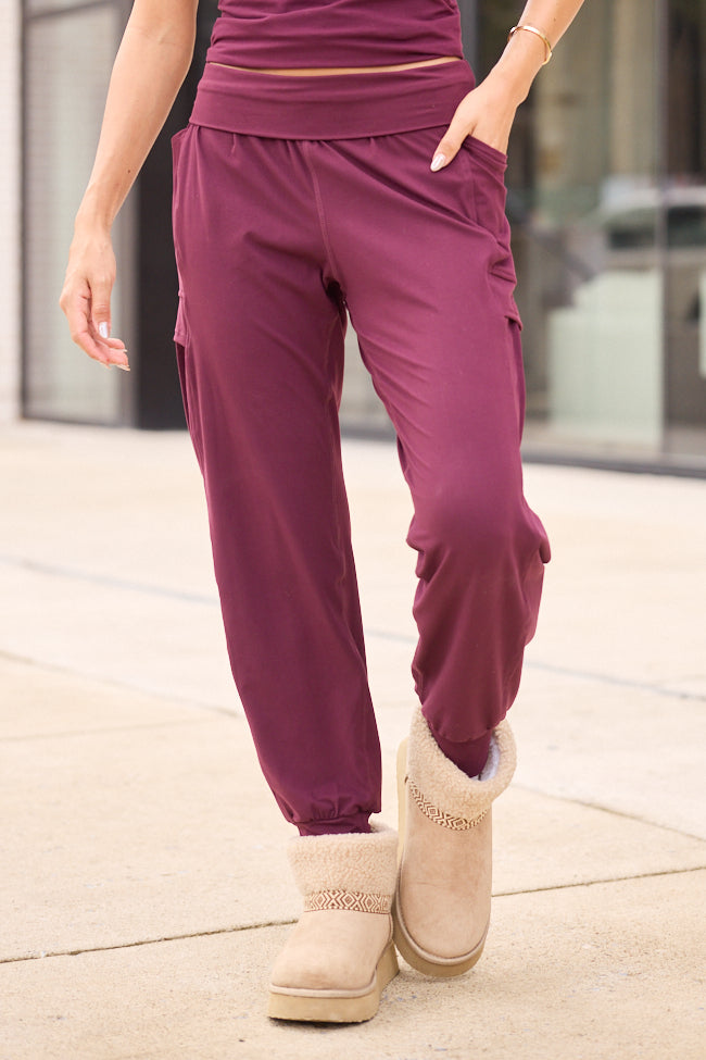 Randi Burgundy Joggers - Image 2