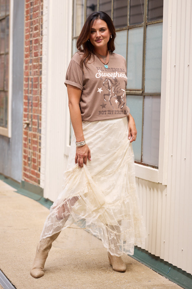 All American Sweetheart Brown Graphic Tee - Image 8