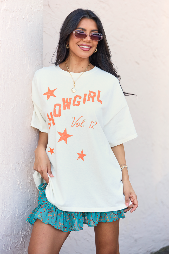 Showgirl Off White Oversized Graphic Tee - Image 5