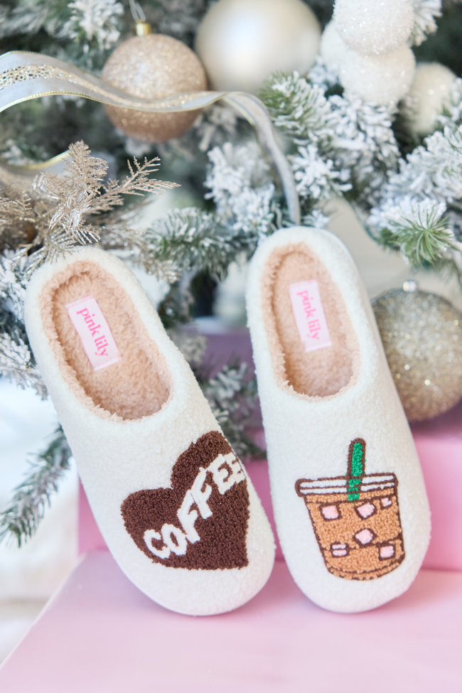 Cozi Coffee Sherpa Slippers